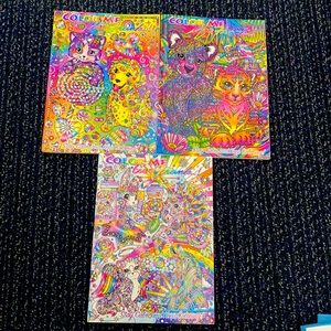 Lisa Frank Adult Coloring Book Set of 3!  NEW!